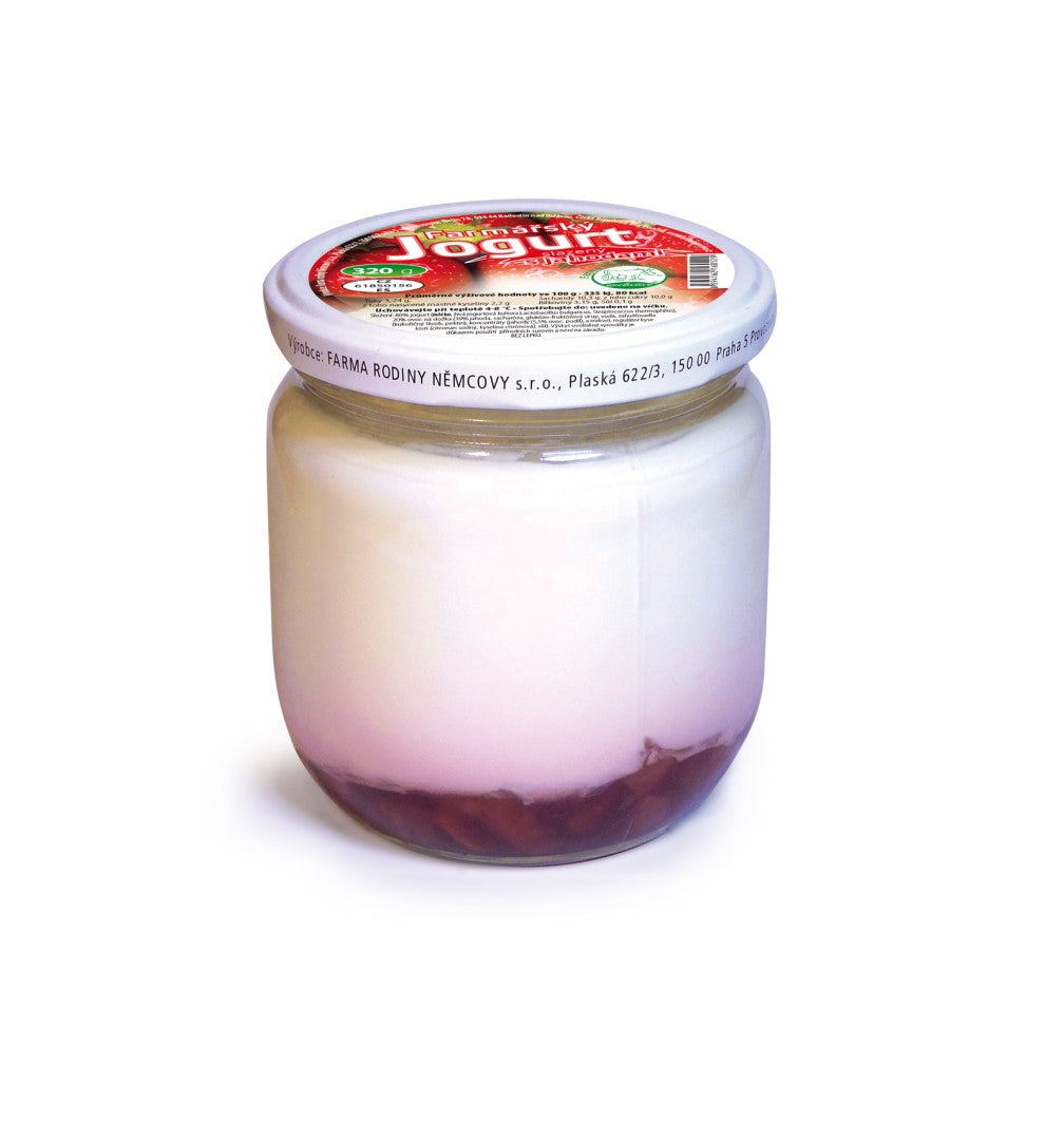 Farmářský jogurt s jahodami 320g