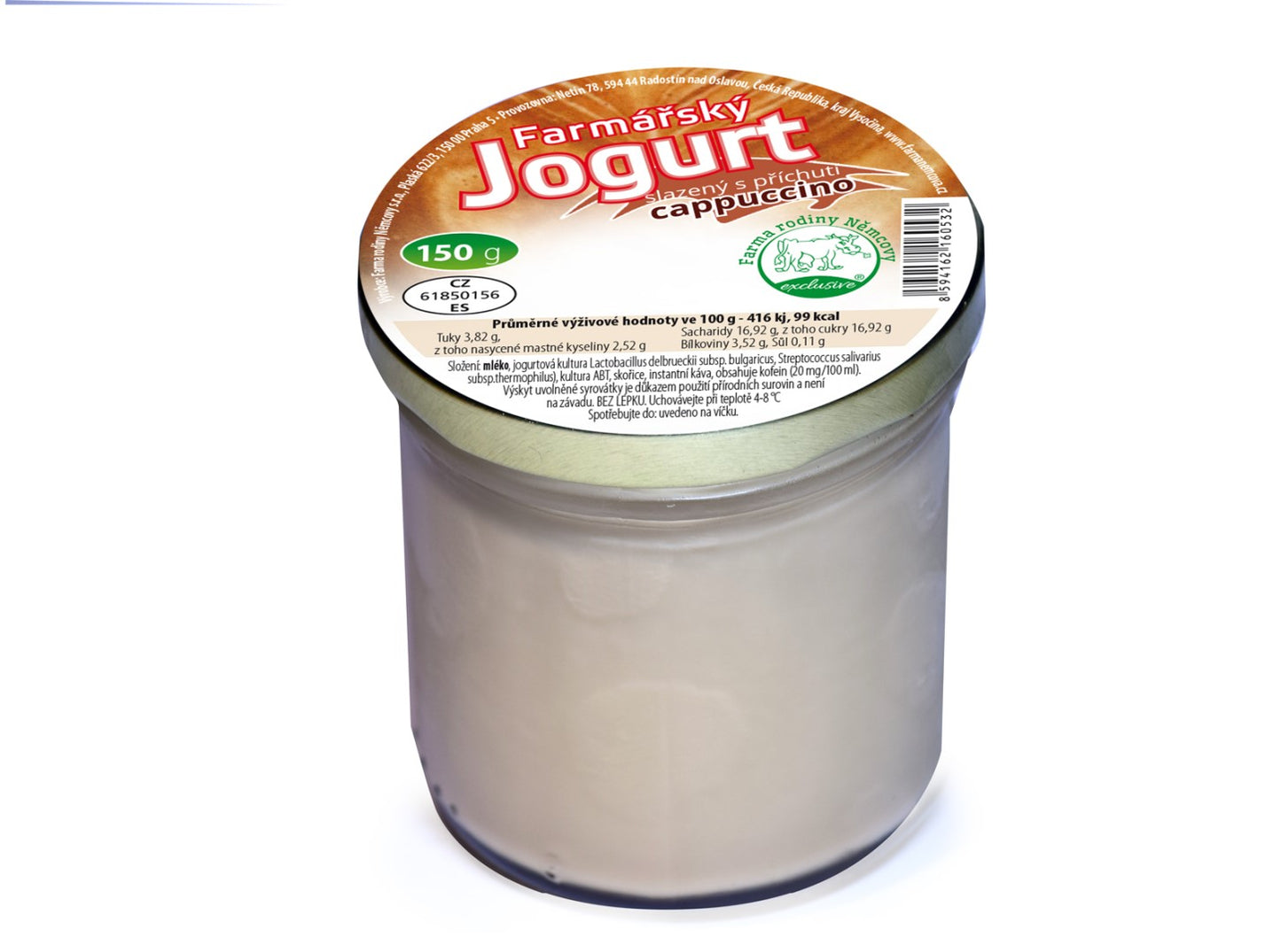 Farmářský jogurt s příchutí cappucino 150g