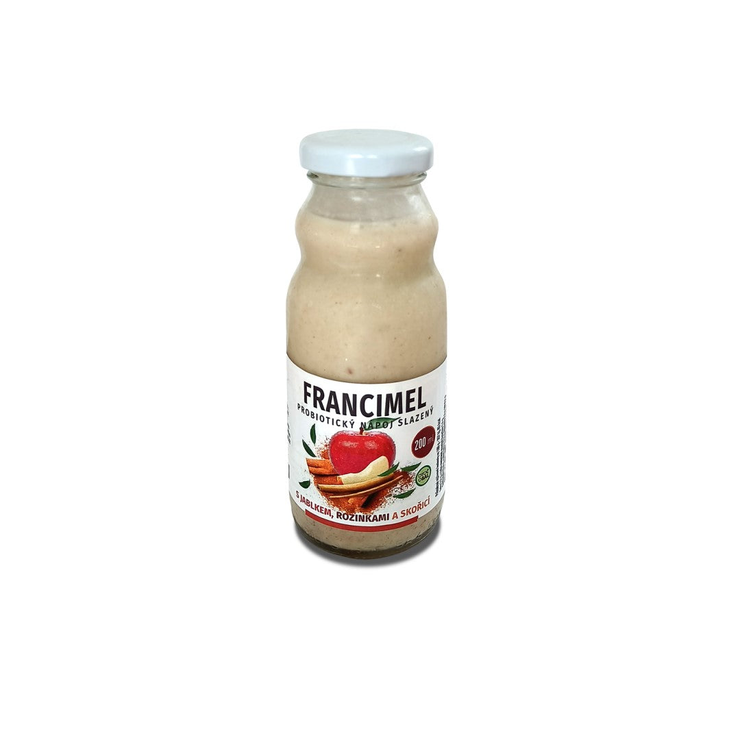 Francimel s jablky, rozinky, skořící - 200 ml.