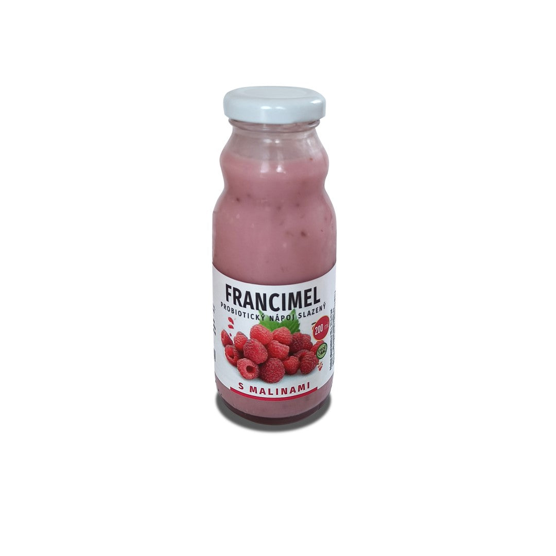 Probiotický jogurtový nápoj Francimel s malinami - 200 ml