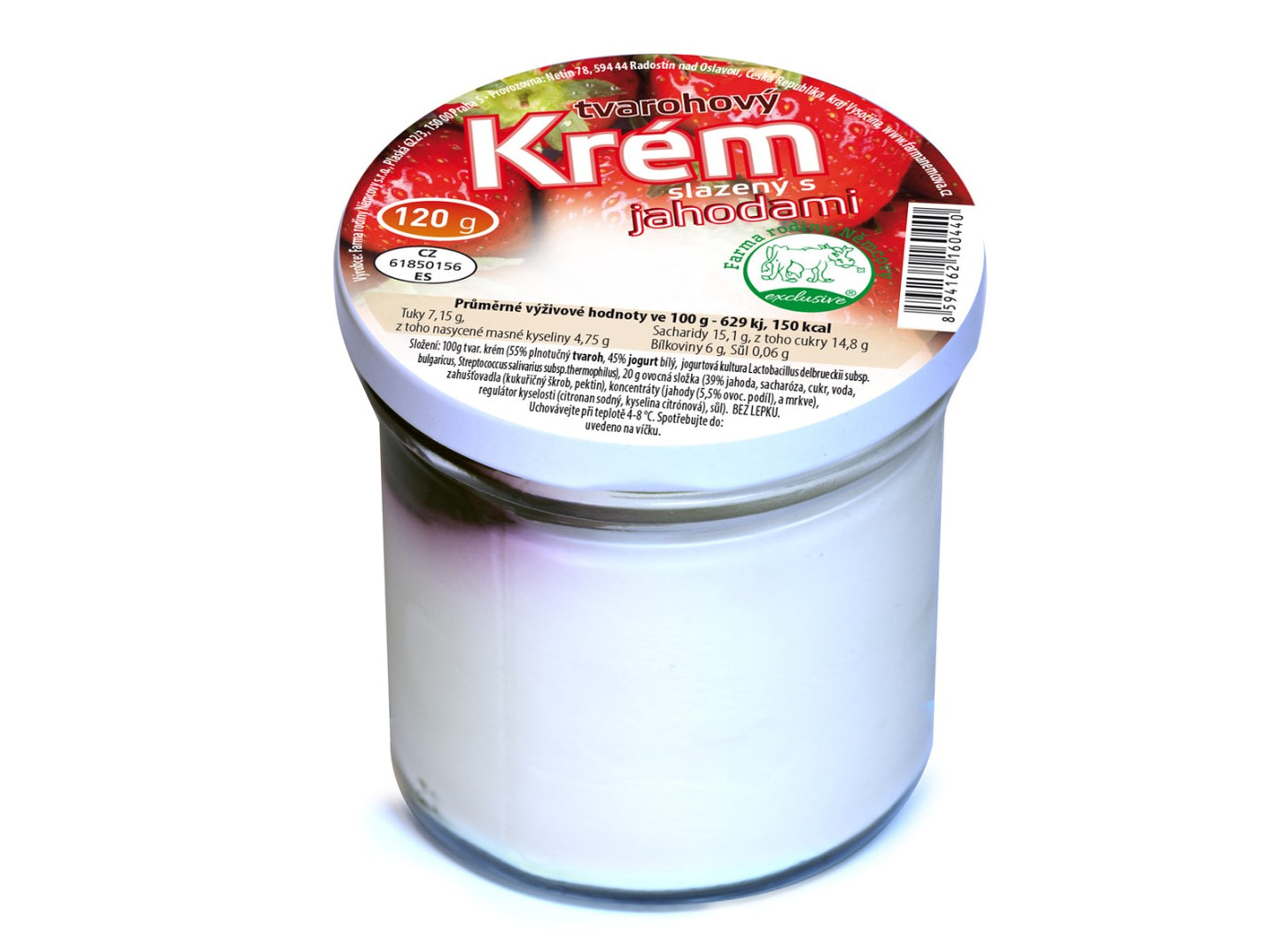 Tvarohový krém s jahodami - 120g