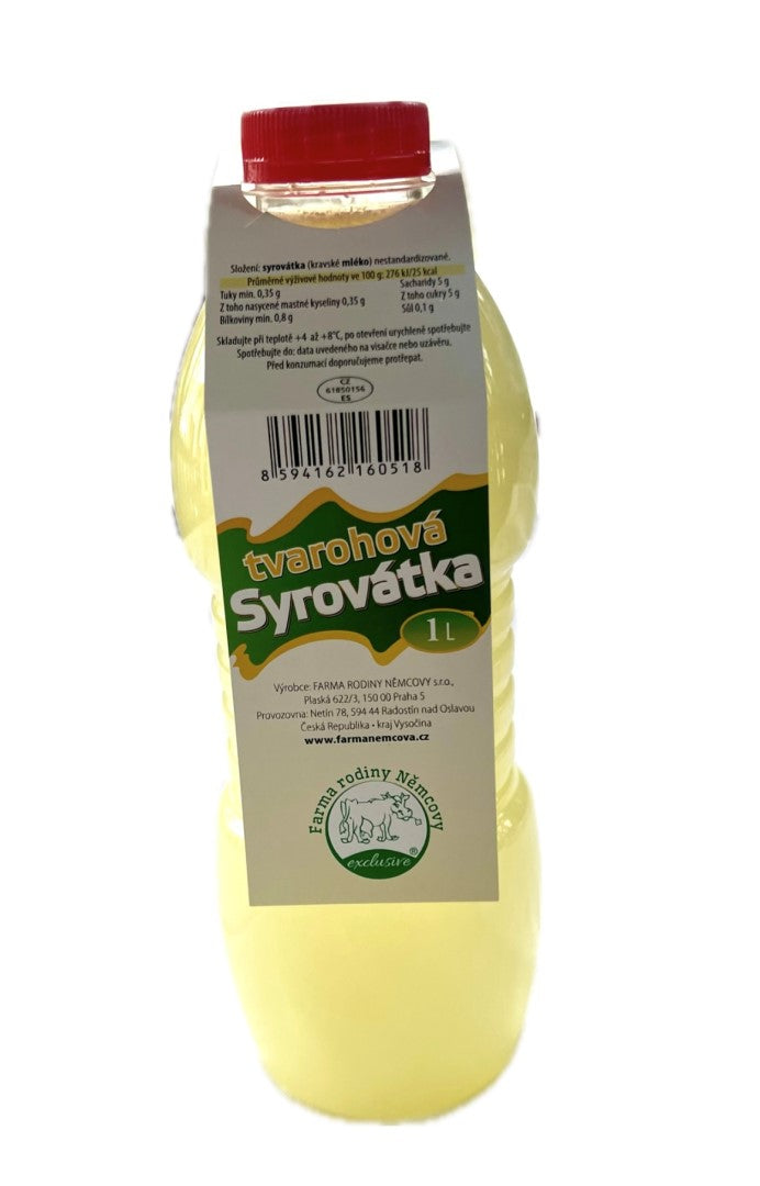 Čerstvá tvarohová  syrovátka - 1 litr