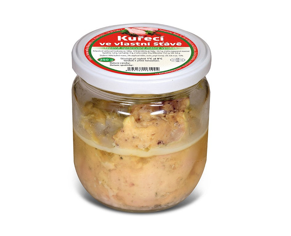 Kuřecí maso ve vlastní šťávě 250g