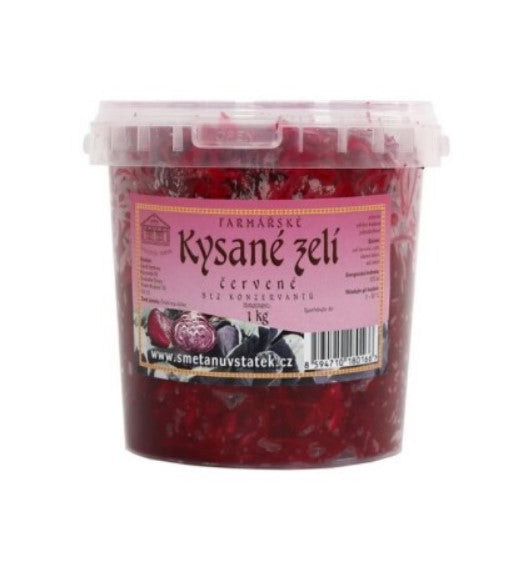 Kysané zelí červené - kyblík 1kg
