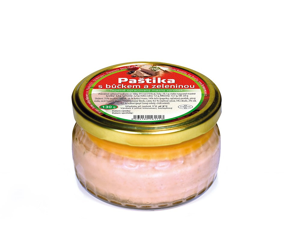 Paštika s bůčkem a zeleninou 130g