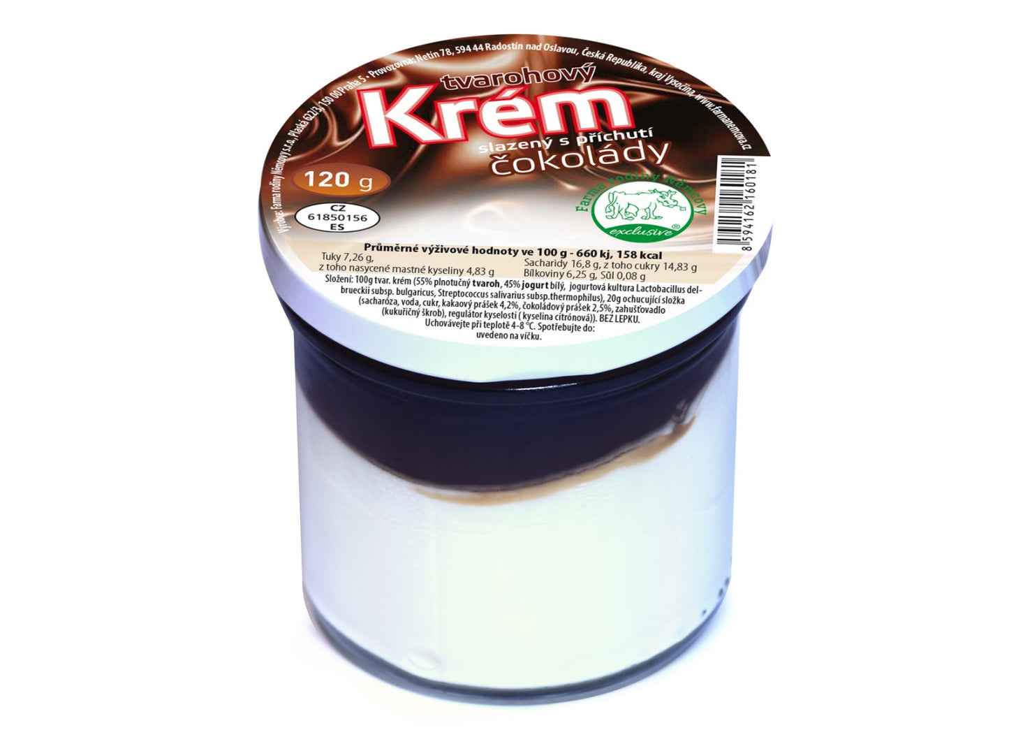 Tvarohový krém s čokoládovou příchutí 120 g