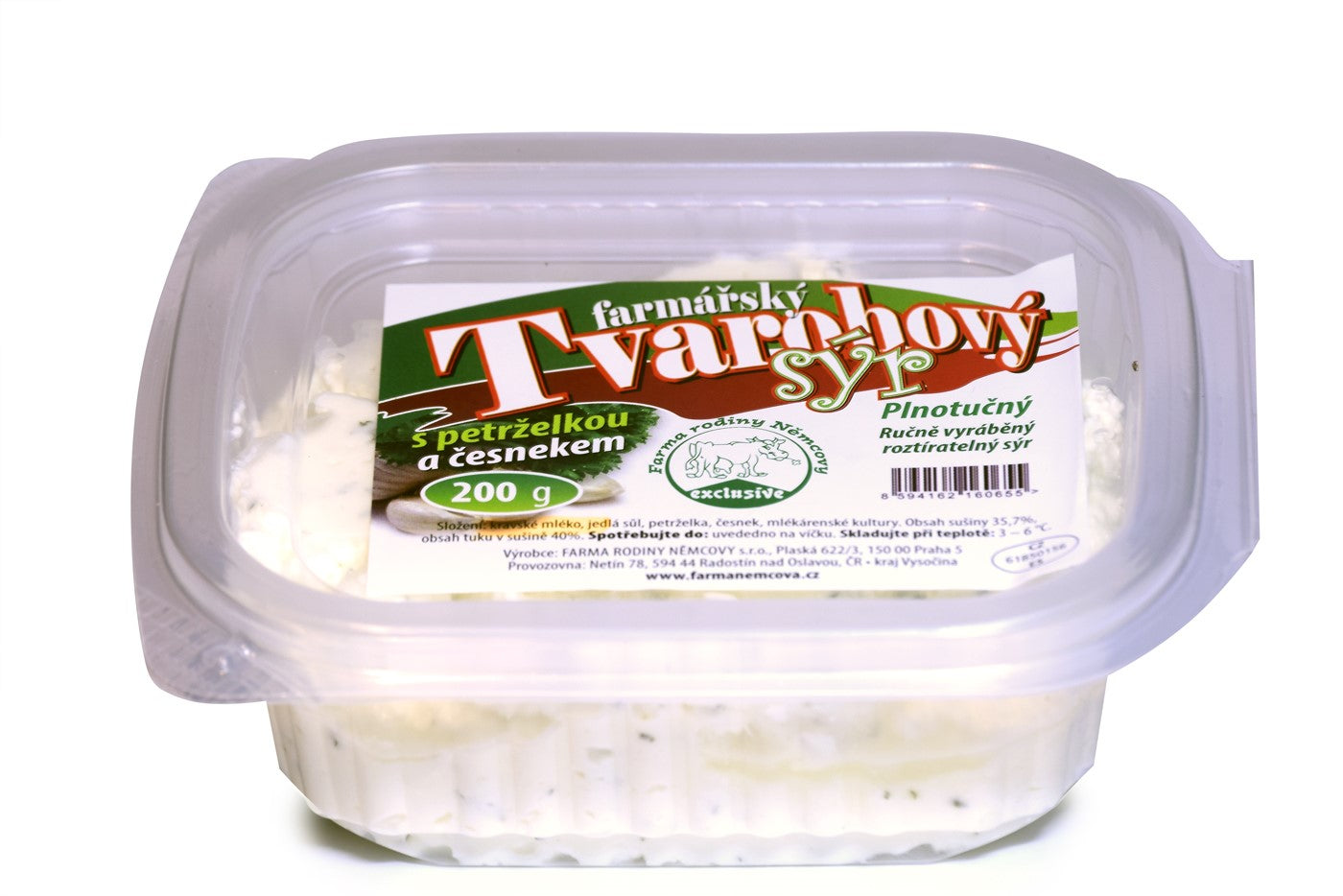 Tvarohový sýr s petrželkou a česnekem 200g