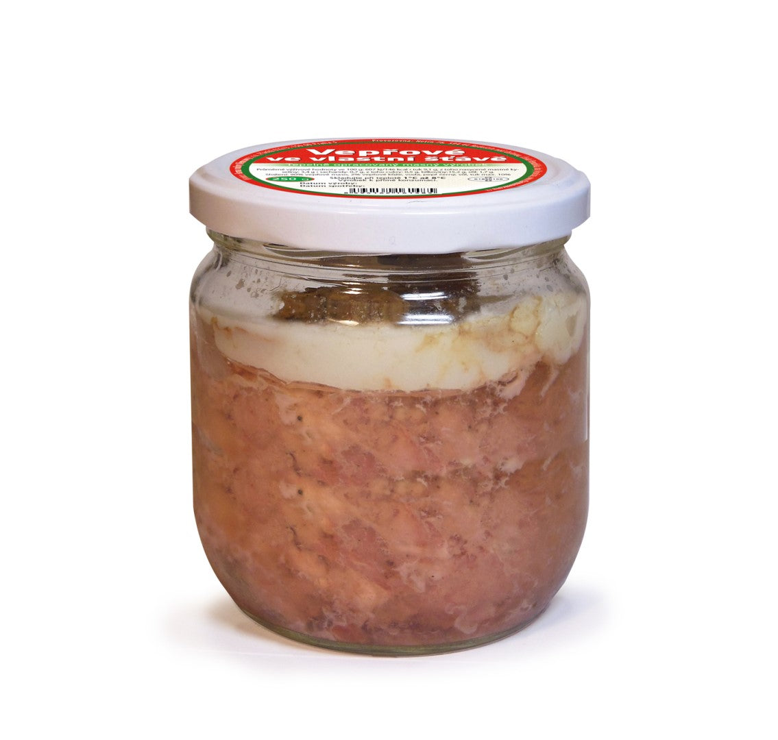 Vepřové maso ve vlastní šťávě 250g